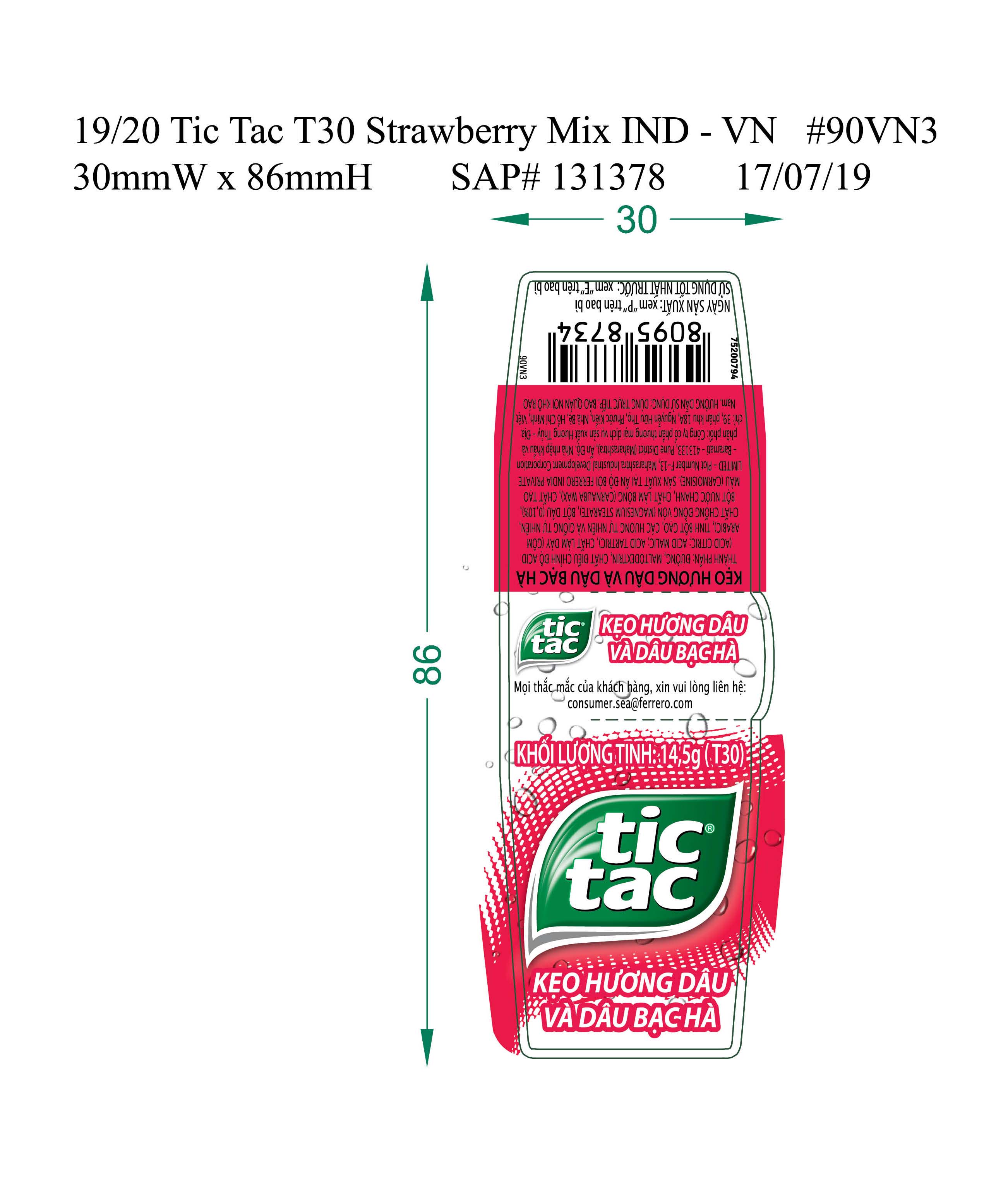 Kẹo Tic Tac Hương Vị Full Flavour 14,5g