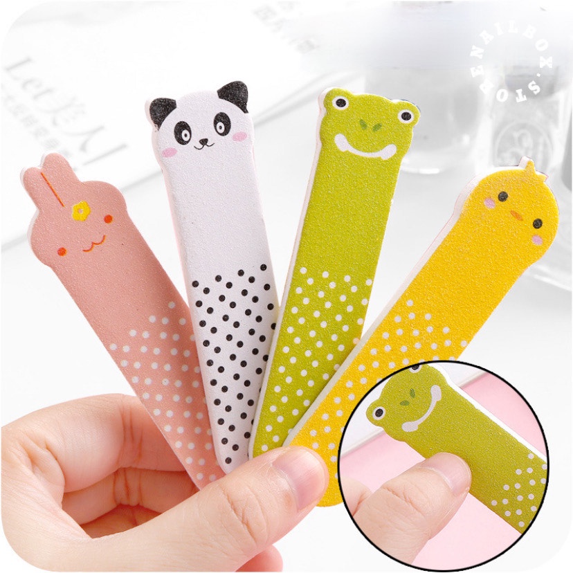 Thanh Dũa móng tay mini 2 mặt hình thú dễ thương