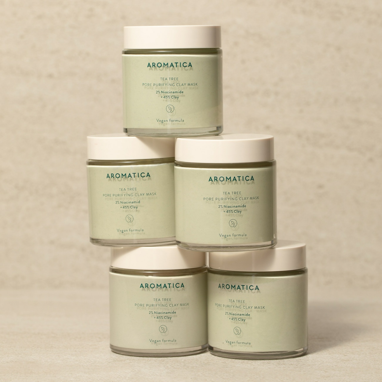 [Nhacuabeautyholic] Mặt nạ đất sét AROMATICA TEA TREE PORE PURIFYING CLAY MASK