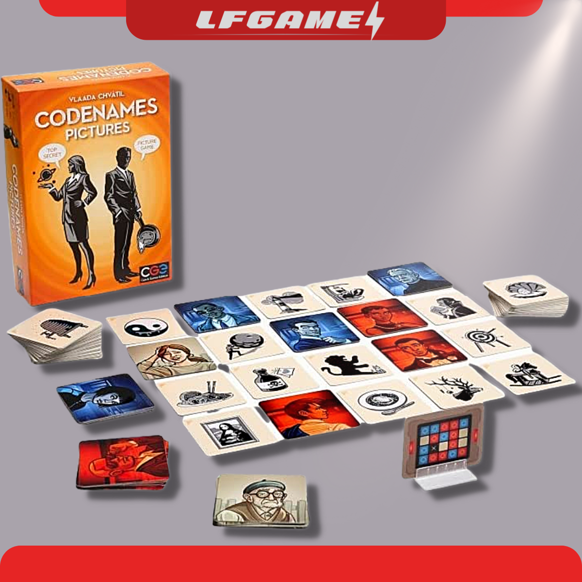 [Bản cao cấp] Bộ Trò chơi Boardgame Codenames - Codenames Picture Words Duet Deep Under Cover tiếng anh