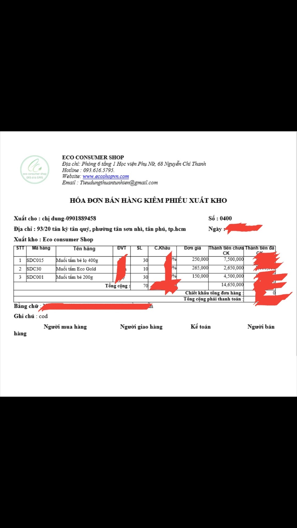 [HCM]MUỐI TẮM BÉ ECO 400gr