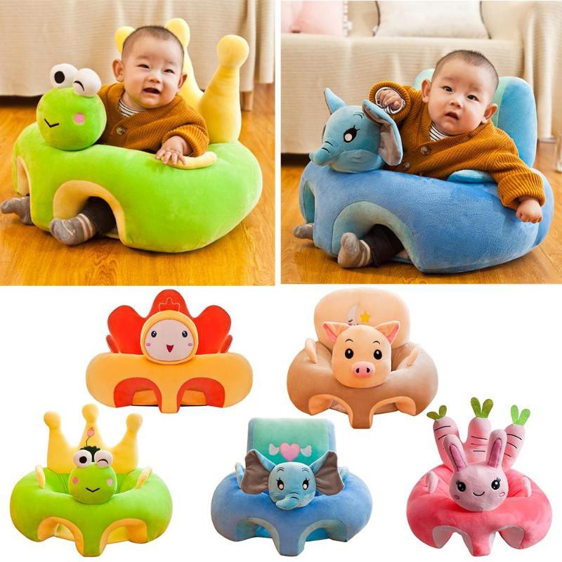 Ghế tập ngồi thú nhồi bông cho bé (có bông sẵn)