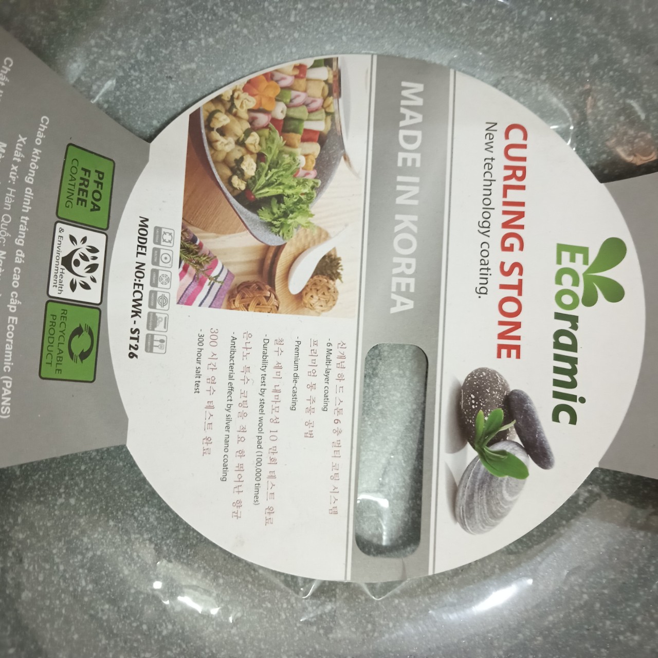 Ecoramic Chảo đá sâu lòng cao cấp ECWK-ST26