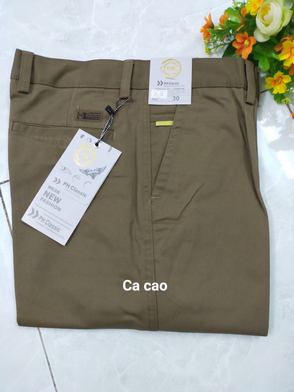 [HCM]Quần kaki trung niên xếp ly