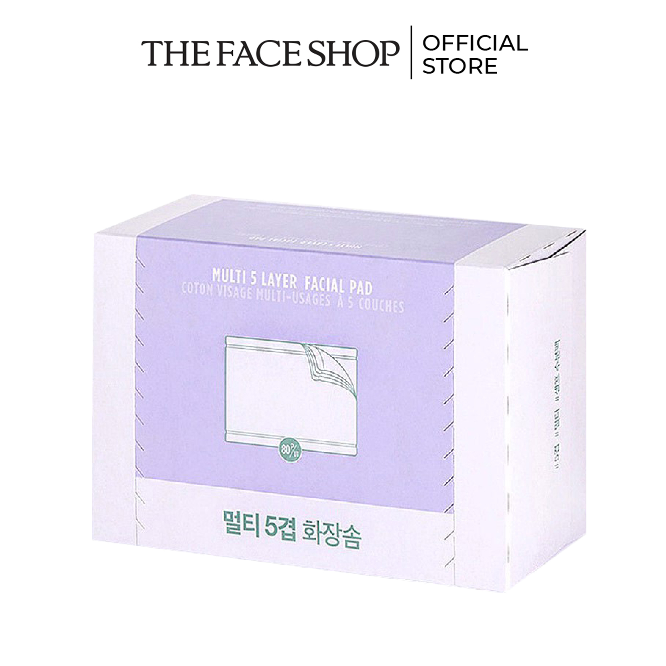 Bông Tẩy Trang TheFaceShop Multi 5 Layer Facial Pad 80PCS