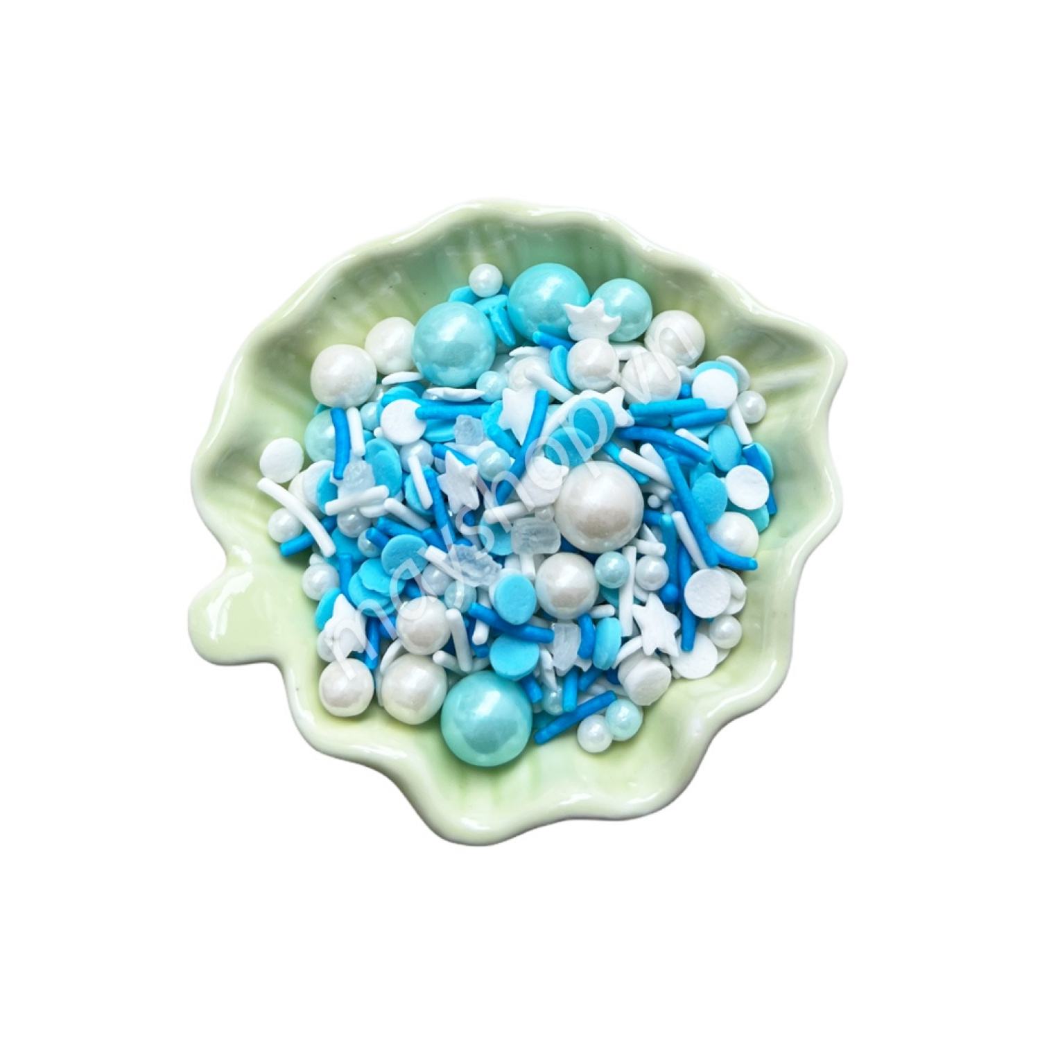 Cốm đường xanh trắng trang trí bánh (50g)