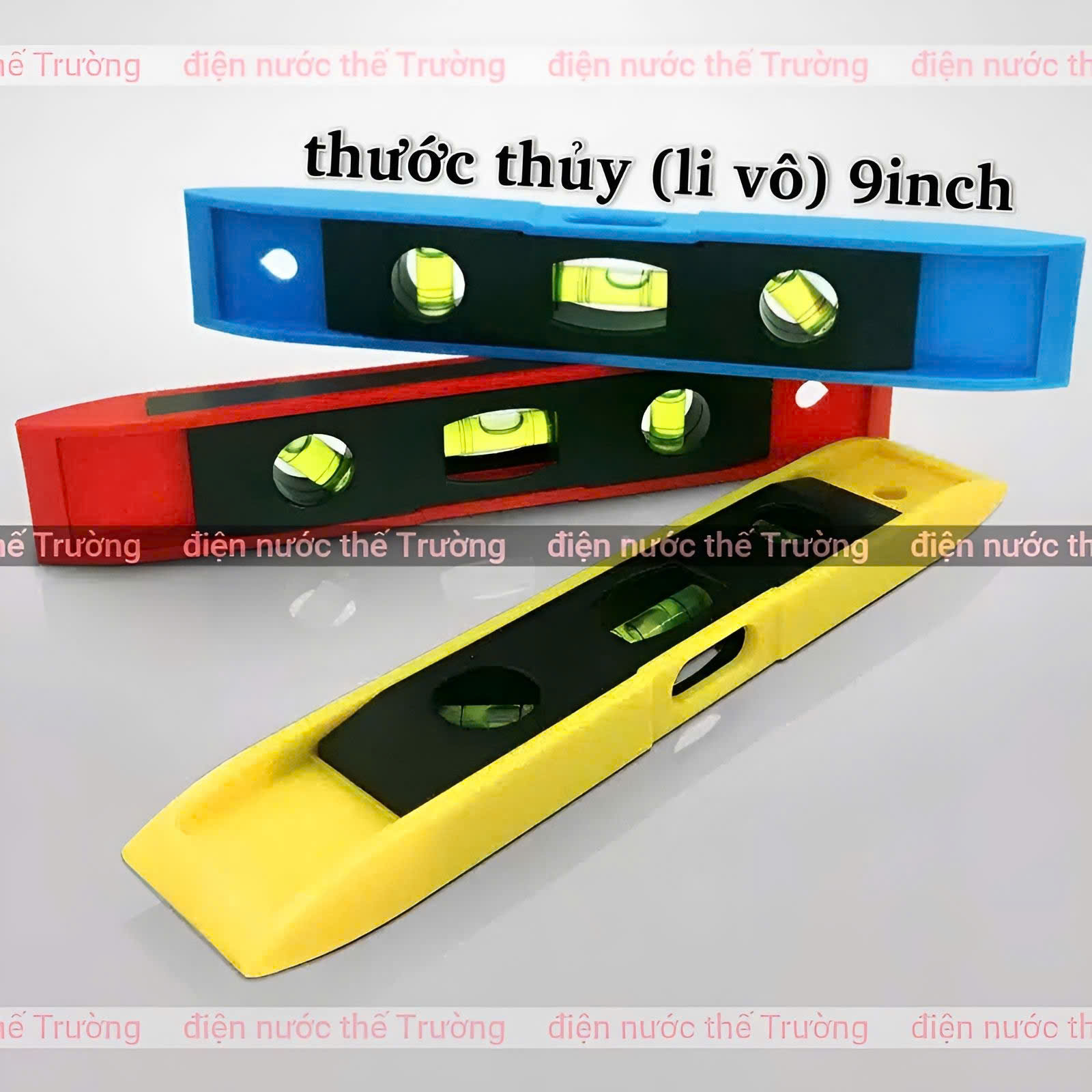 Thước thủy nhựa 9inch có nam châm hít LS