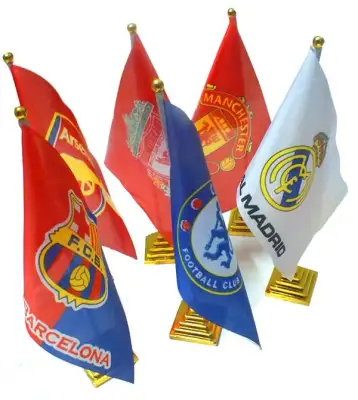 Cờ để bàn clb bóng đá Arsenal, real madrid, chelsea, liverpool, barcelona, manchester united - LiDO Sports