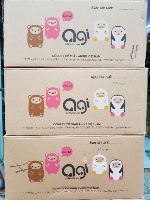 Khăn ướt cao cấp Agi 100 tờ không mùi