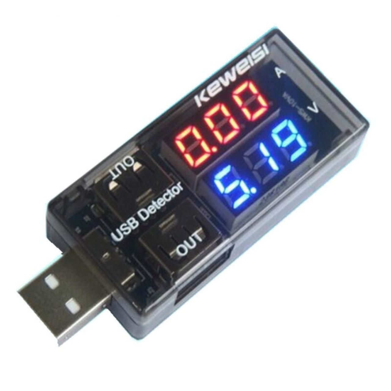 USB Voltage Current Meter Display Volt Ampere Safety Control , amperage charging current source meter when charging battery