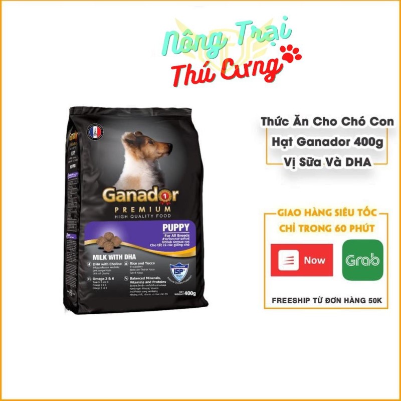 Thức ăn cho chó con Ganador vị Sữa và DHA - Puppy Milk with DHA 400g | Hạt Cho Chó Ganador