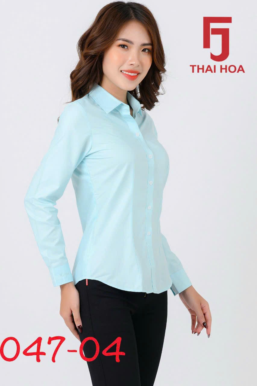 Áo Thái Hòa đủ màu vải mềm trơn vải kate lụa 047