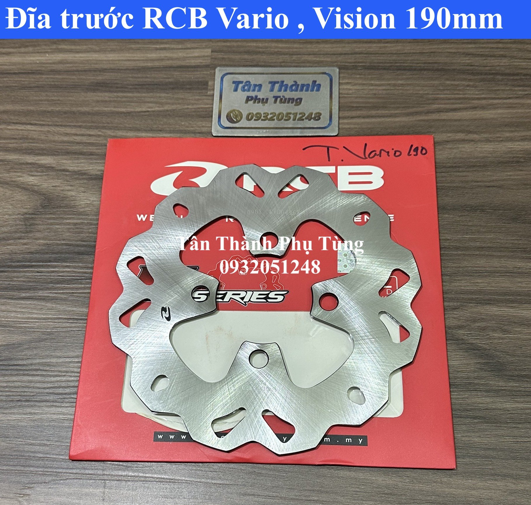 Đĩa trước RCB Vario, Vision 190mm chính hãng