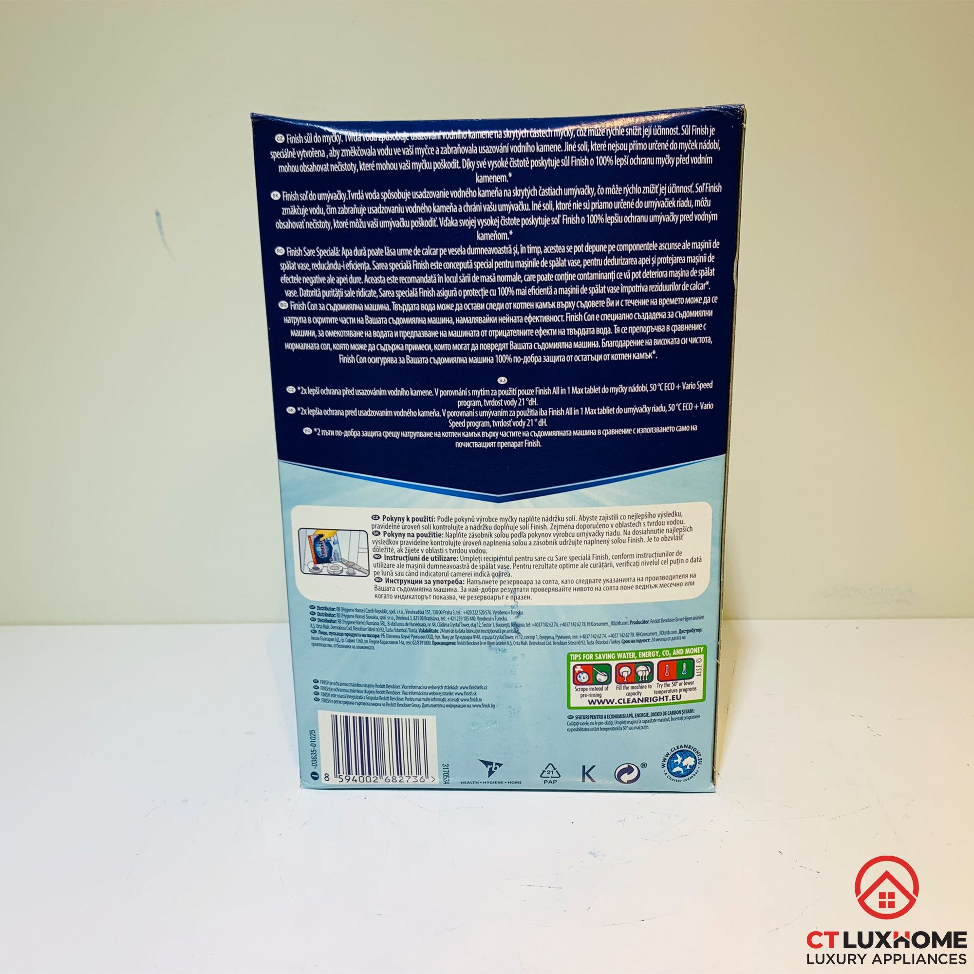 Muối rửa chén bát Finish 1,5kg kèm túi zip
