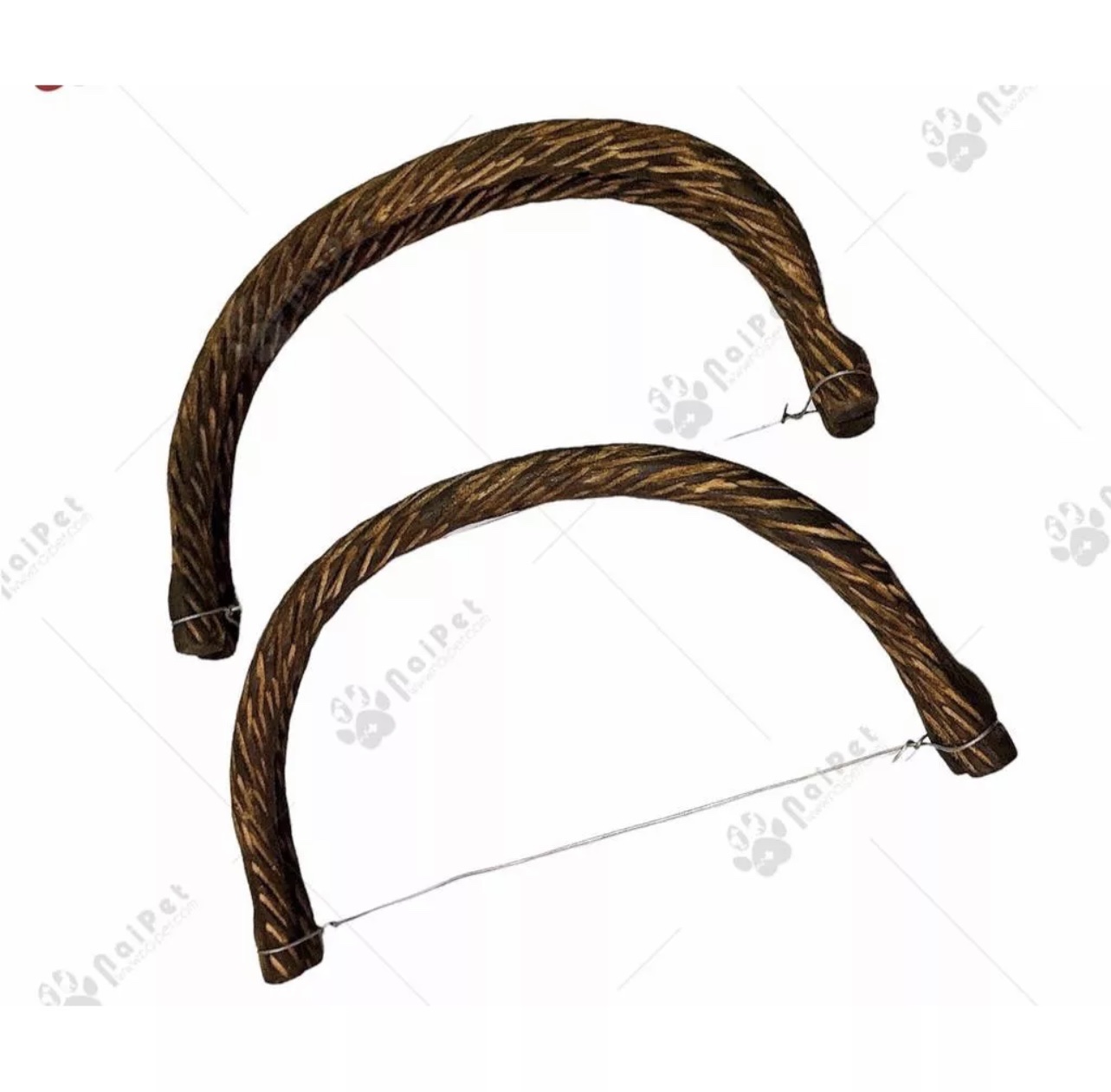 Bộ 2 cầu góc mây lồng chim chào mào loại đẹp. Phụ kiện lồng chim Main-86