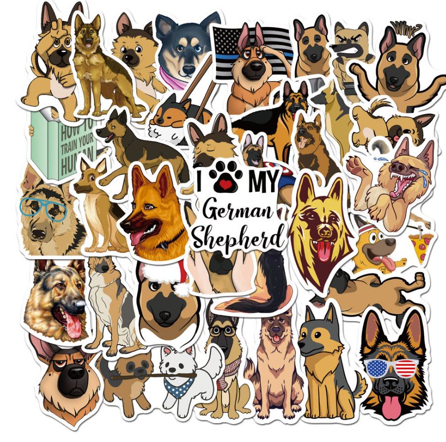 [HCM]Sticker BỘ SƯU TẬP CHÓ nhựa PVC không thấm nước dán nón bảo hiểm laptop điện thoại Vali xe Cực COOL #63