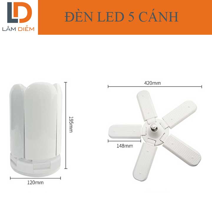 Bóng đèn led siêu sáng hình cánh quạt