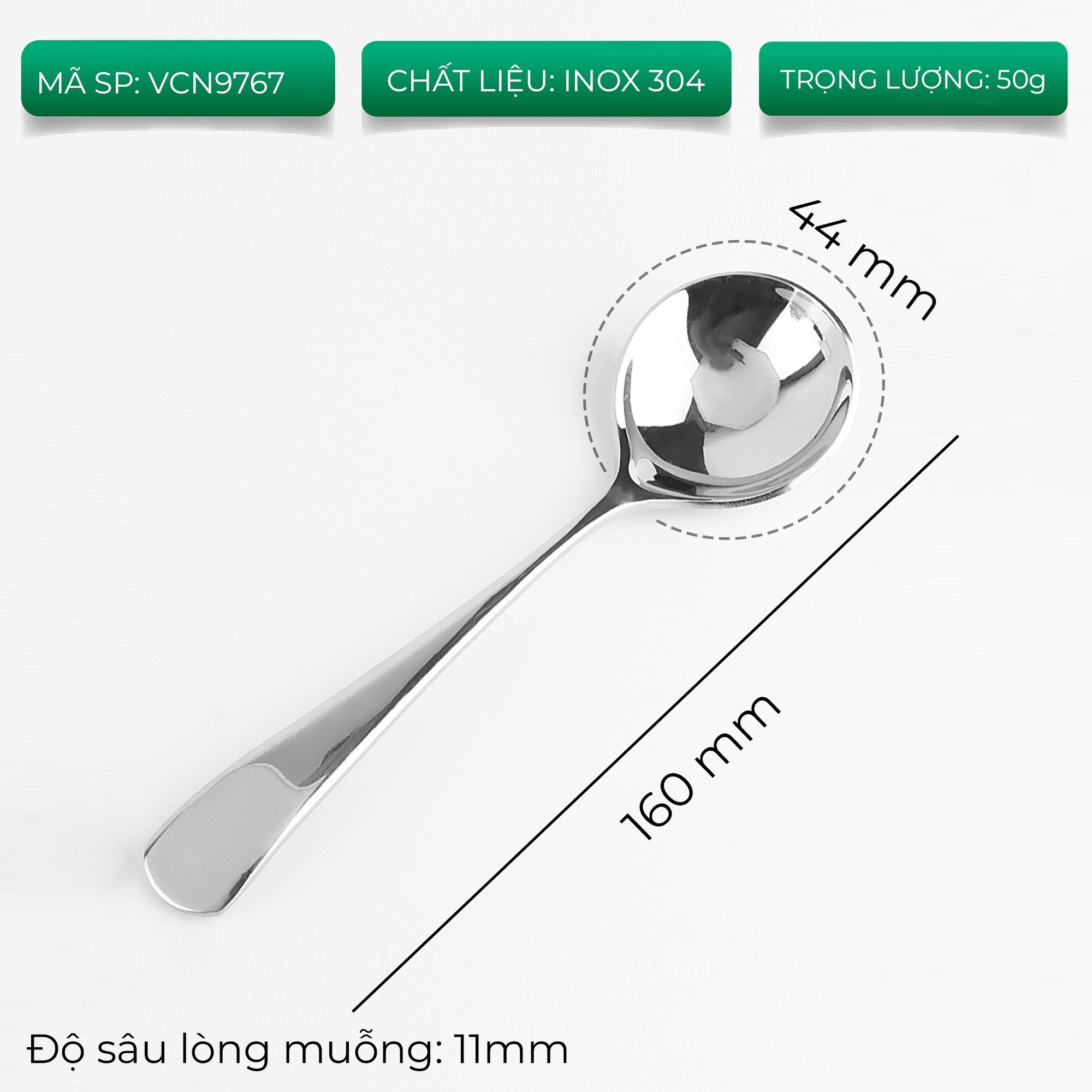 Muỗng cupping thử nếm cà phê inox 304