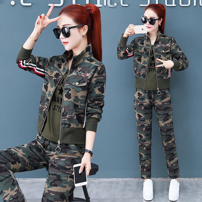 COMBO 3 MÓN ĐỒ BỘ THỂ THAO PHỐI LÍNH NỮ CAO CẤP