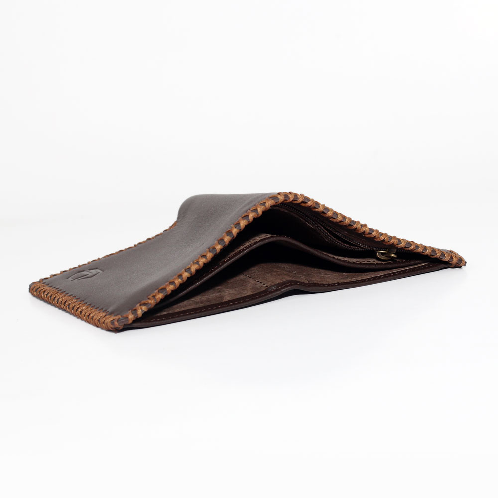 Ví đứng da bò AT Leather ATMV-02 - Viền may thủ công