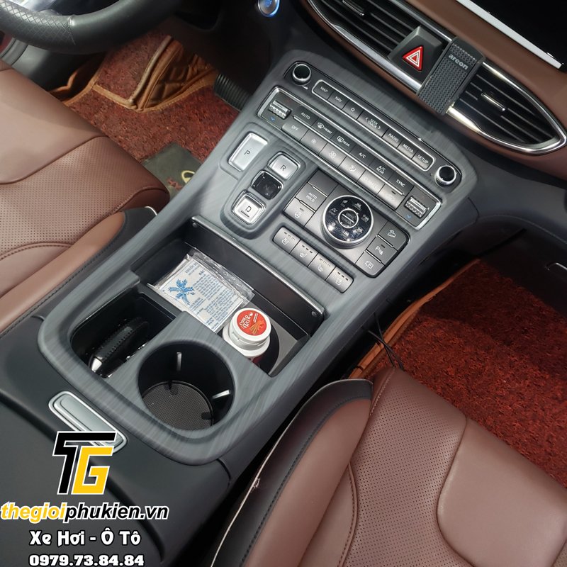 Ốp trang trí nội thất xe Hyundai Santafe 2021 - vân đá