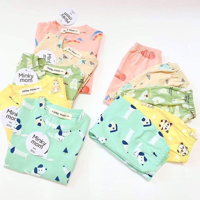 Bộ minky mom thun lạnh hoạ tiết cao cấp
