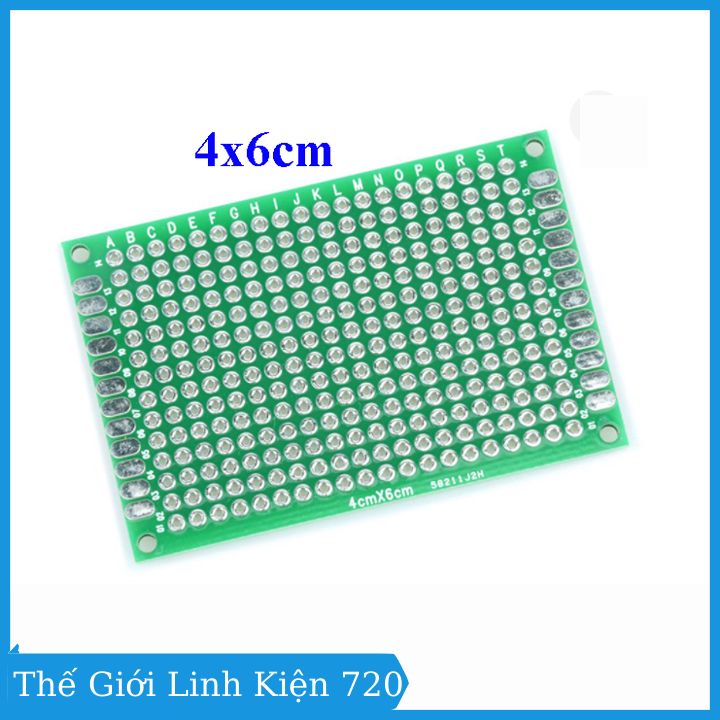 Phíp đồng đục lỗ 2 mặt pcb xanh tốt dày 1.6mm