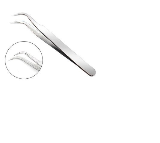 Nhíp Gắp Mụn Inox Đầu Cong Dài 10cm