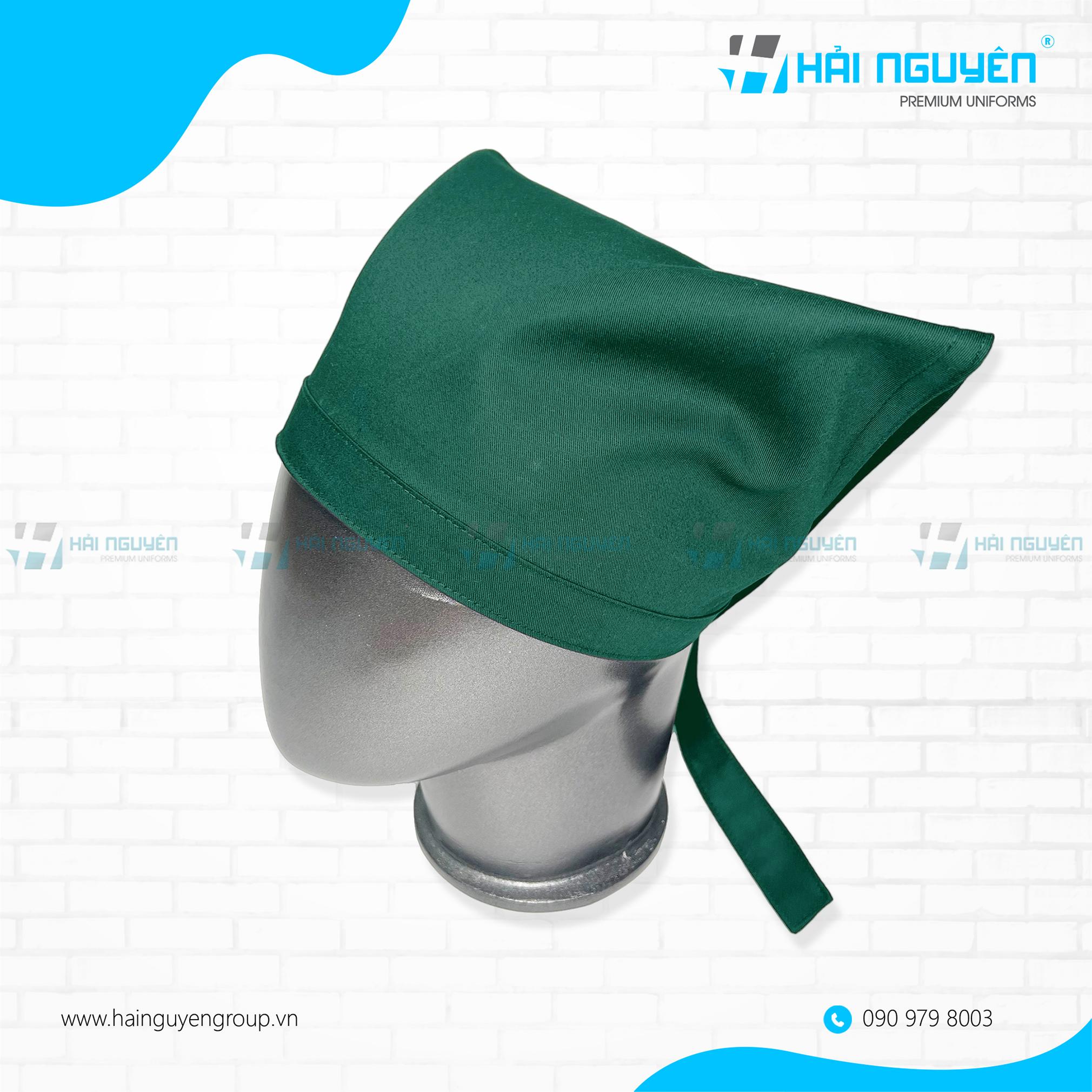 Nón tam giác - mũ phục vụ - khăn nón trùm tóc