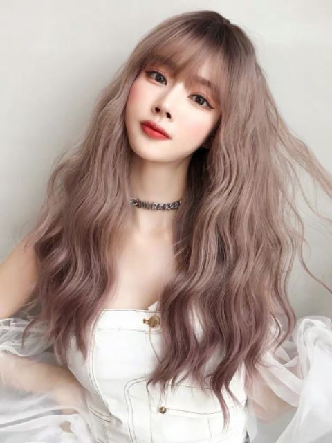 Tóc giả xù xanh khói❤❤FREESHIP❤❤XÙ LỬNG MÃ 8184