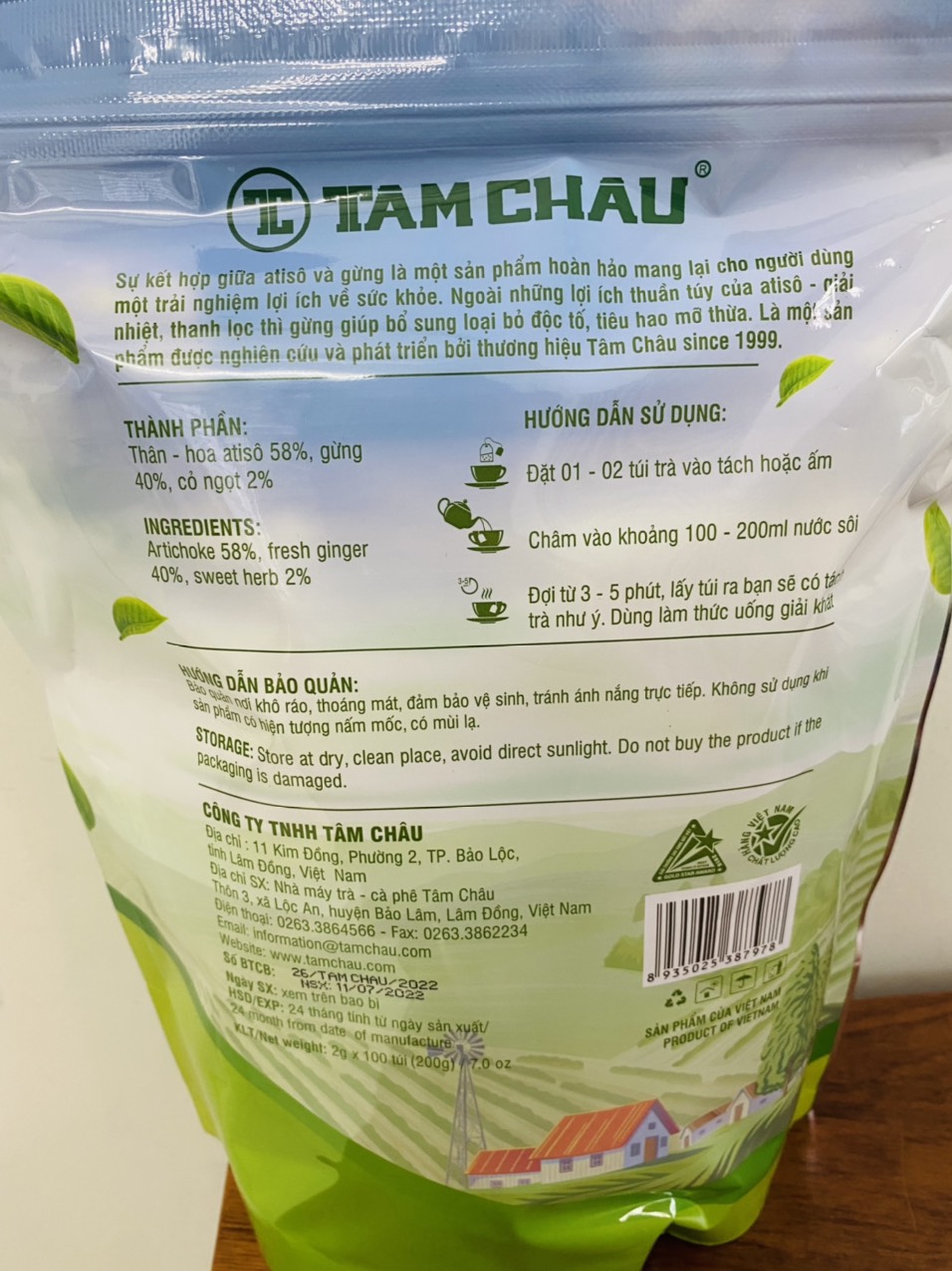 Trà Atiso Gừng Túi Lọc Tâm Châu