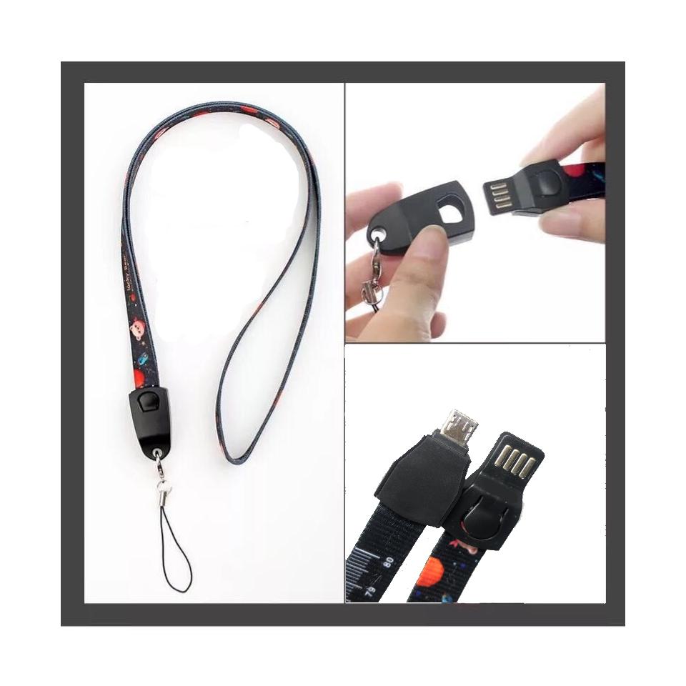 [HCM]Dây đeo kèm sạc Micro USB Cute (SamsungOppoXiaomiHuaweiNokia)