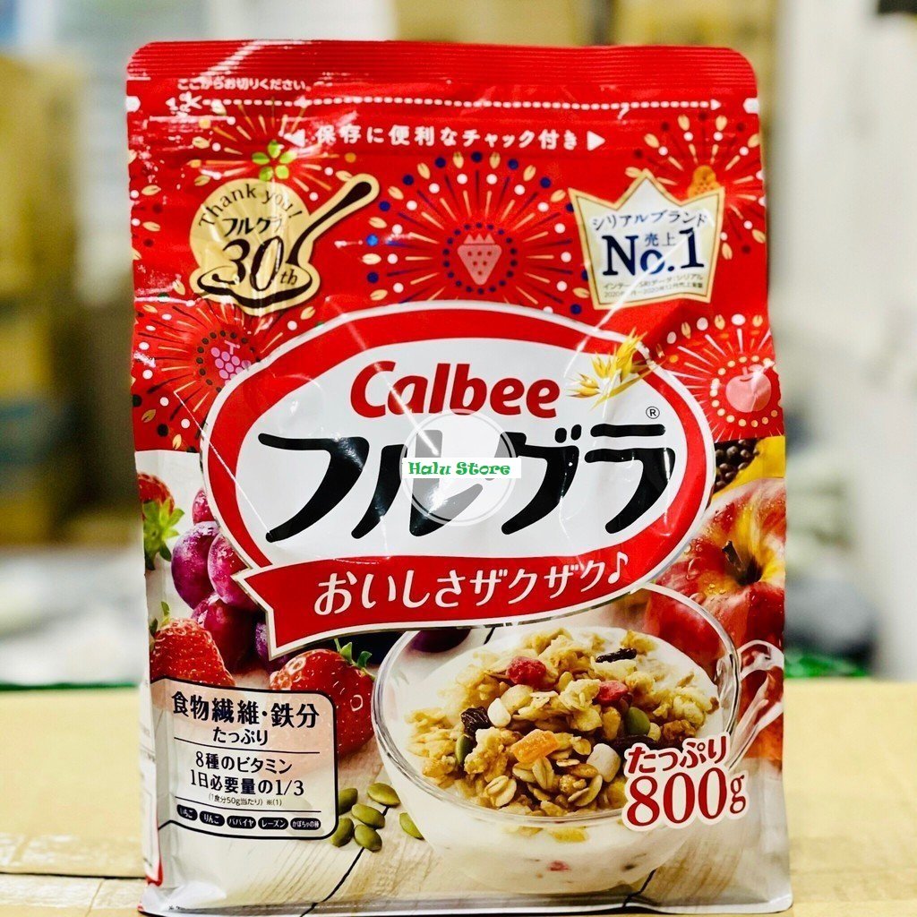 COMBO 2 GÓI NGŨ CỐC CALBEE ăn kiêng giảm cân Nhật Bản mix sữa chua trái