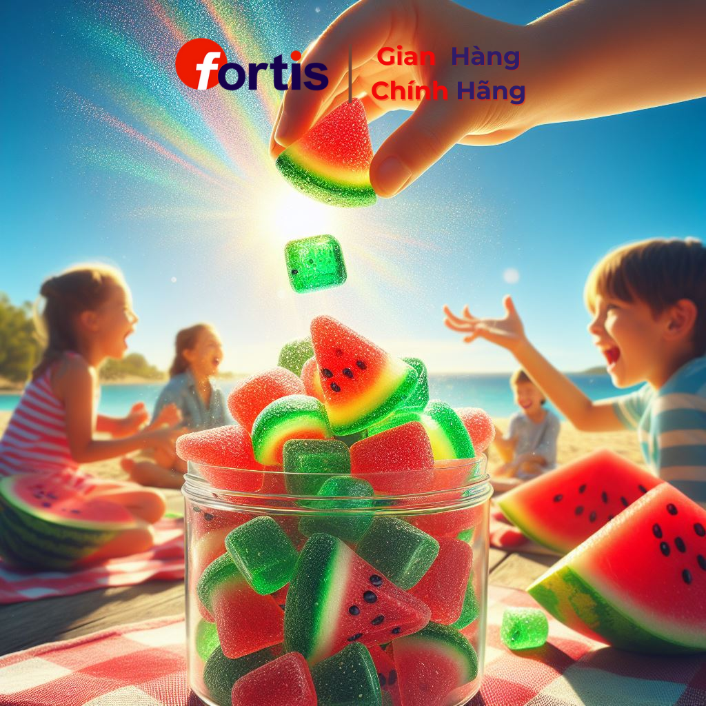 Kẹo dẻo Fini Watermelon Slices 90g vị Dưa Hấu