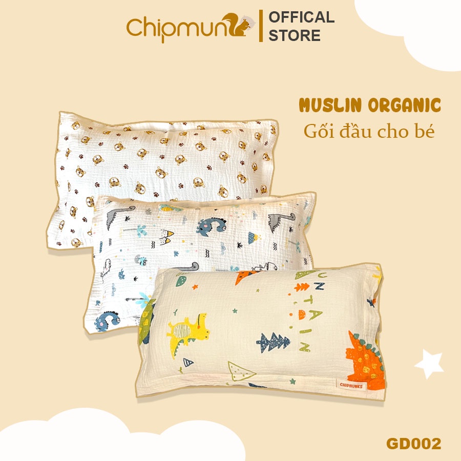 Gối đầu cao cấp CHIPMUNK êm ái cho bé