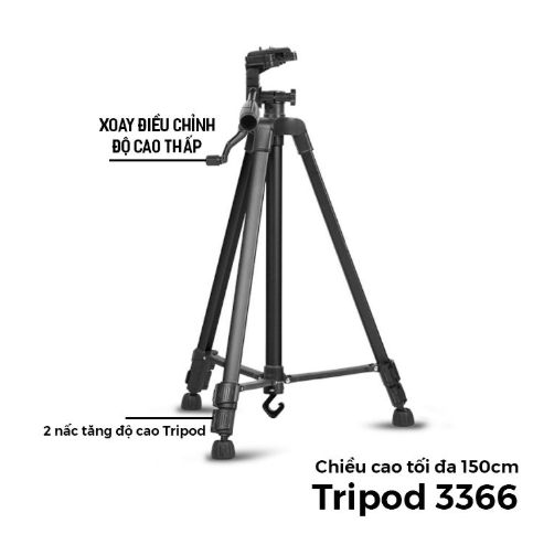 [HCM]CHÂN GIÁ ĐỠ CAO CẤP TRIPOD 3366 CAO CẤP