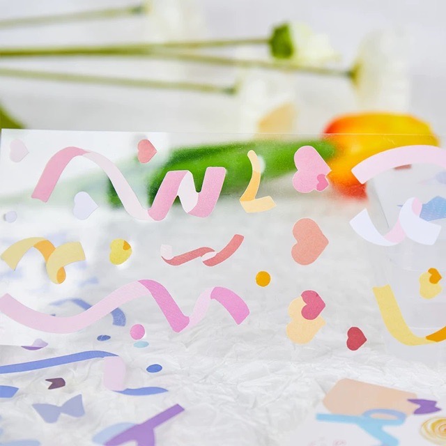 Dây stickers confetti Dùng Để Trang Trí Kpop Journal
