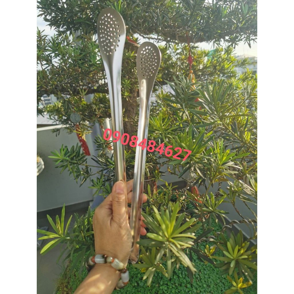 Kẹp Gắp Thức Ăn Iox Đầu Tròn Đục Lổ