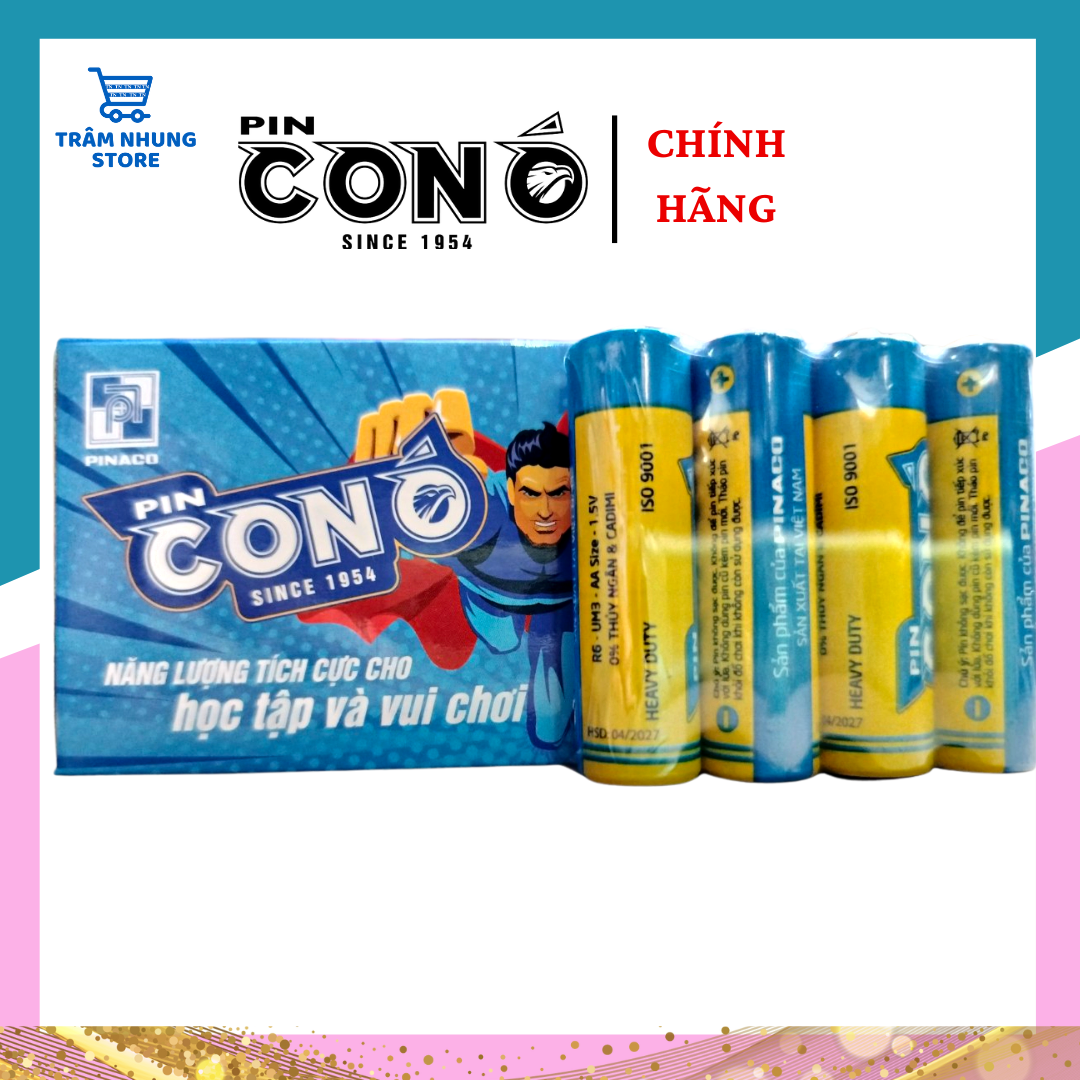 Pin Tiểu Con Ó Vàng 2A Chính Hãng 1,5V , pin Tiểu AA PINACO Mẫu