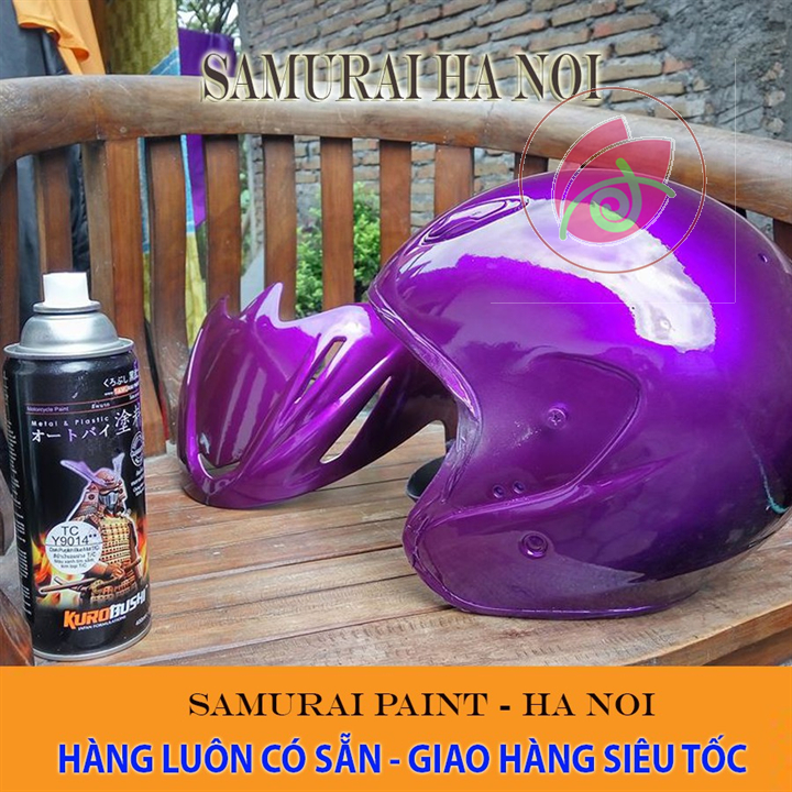 Sơn xịt samurai màu candy tím - tc y9014 với bóng k1k