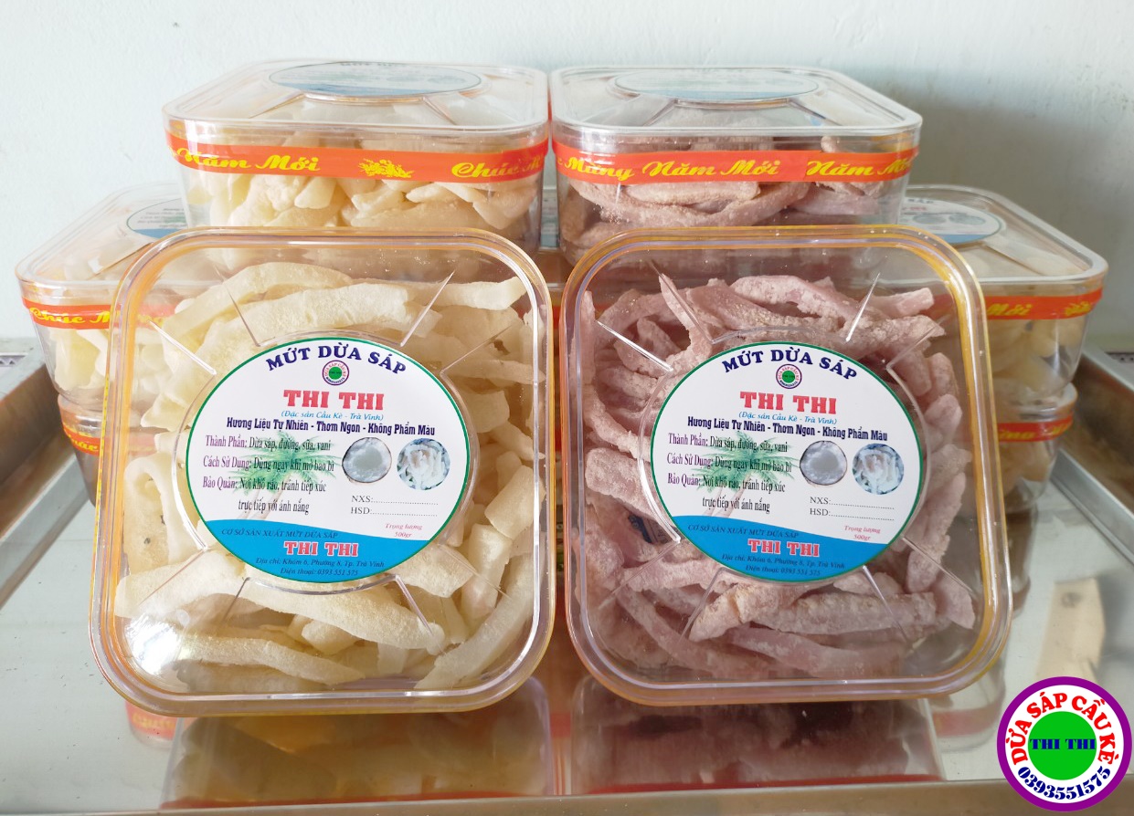 250GR MỨT DỪA SÁP VỊ LÁ CẨM
