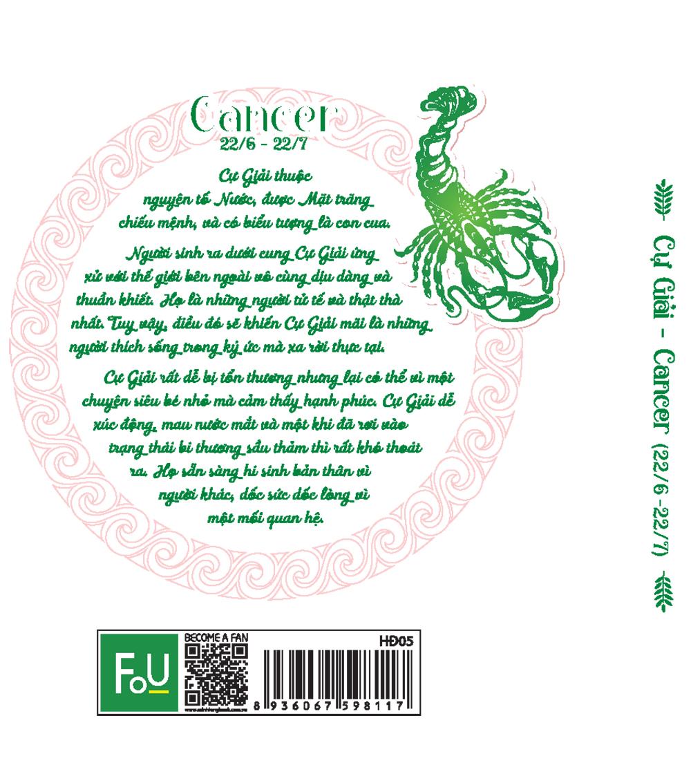 Sổ Tay/Notebook: Cung Hoàng Đạo -  Cự Giải( Trắng)