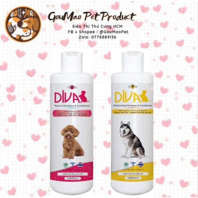 [Mã PET20K giảm 20K đơn 250K] [Chính hãng] Sữa tắm Diva cho mèo chai 400ml - Goumao