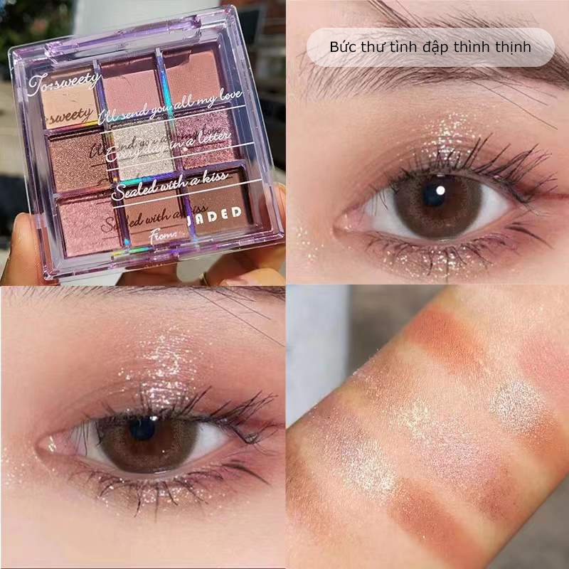 Bảng phấn mắt 9 màu chống thấm nước mồ hôi chuyên dụng cho trang điểm