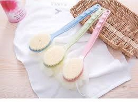 [HCM]Bàn chải chà lưng kèm bông tắm 2in1