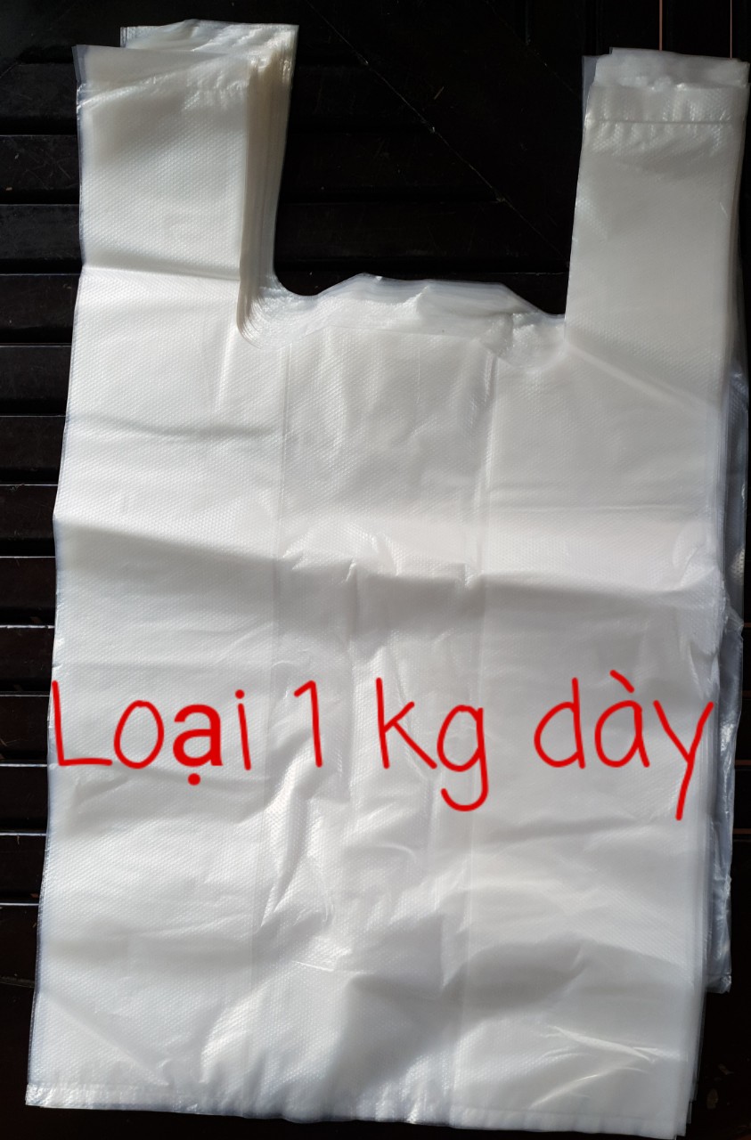[1kg] Giá Sỉ - Túi xốp trắng có 2 quai - Túi nilon đựng đồ - Túi xốp ni long đựng đồ 1 kg
