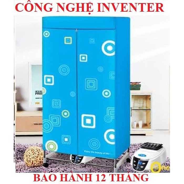 Tủ sấy quần áo clothes dryer 2 tầng thông minh có điều khiển từ xa công nghệ hàn quốc khung inox