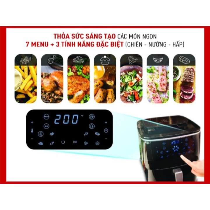Nồi chiên không dầu hơi nước Tefal 3in1 FW201815 - 6.5L - Điện tử - Hình ảnh 7