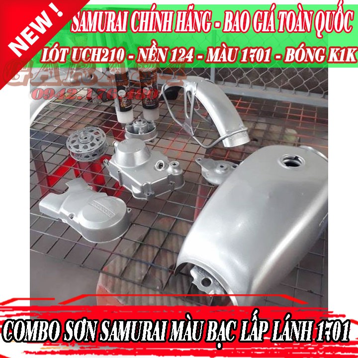 Combo sơn samurai màu bạc lấp lánh 1701