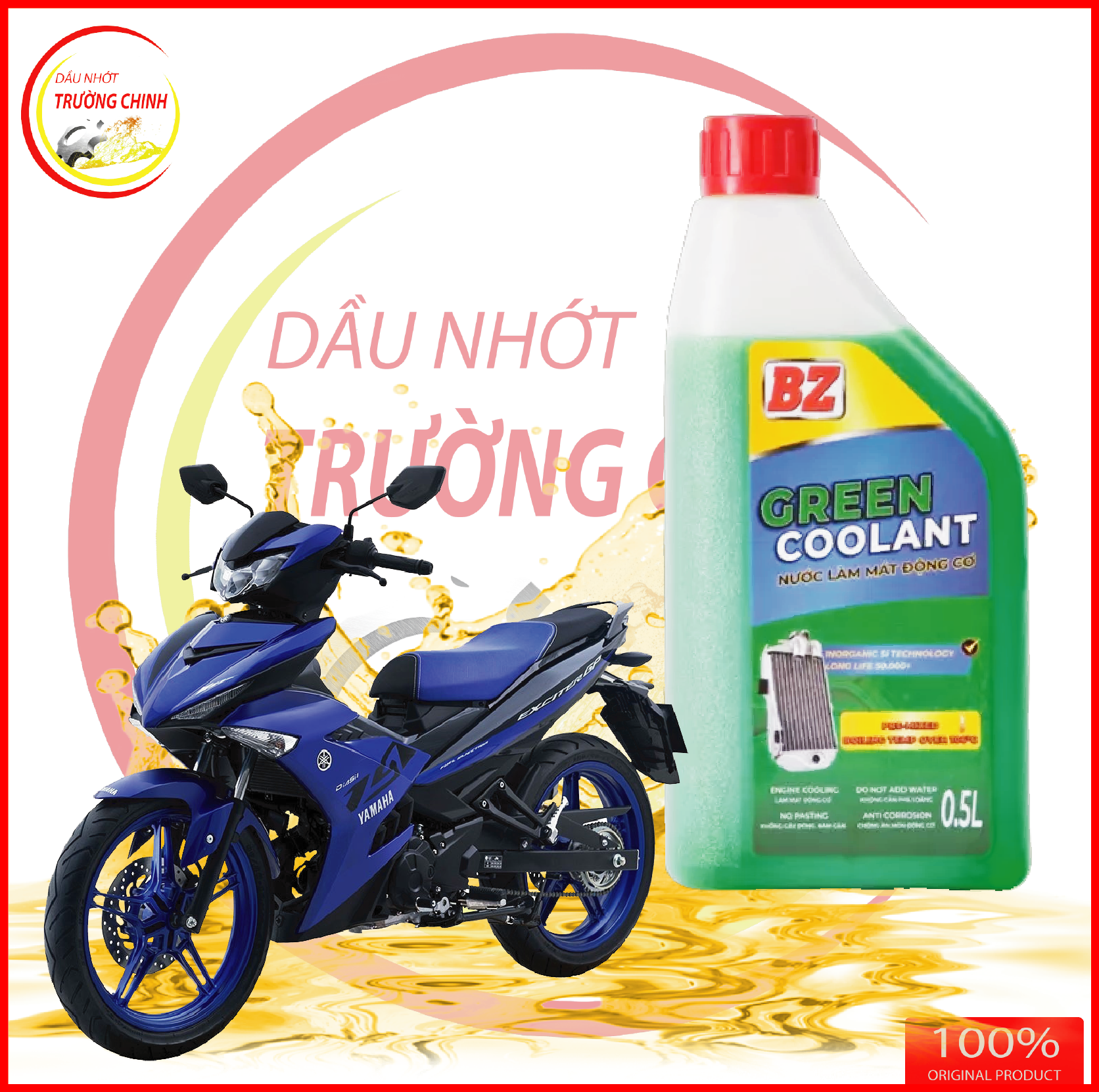 Nước mát BZ Xanh Green Coolant 500ML
